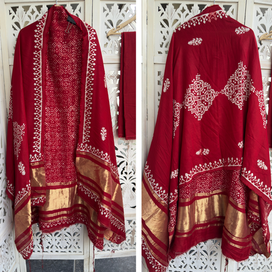 Modal Maheshwari Suit -E100